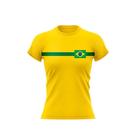 Camisa Feminina Especial da Copa Camiseta Amarela Mar Negro P