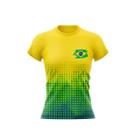 Camisa Feminina Especial da Copa Camiseta Verde e Amarela Mar Negro P