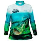 Camisa feminina esportiva uv m/l tucuna azul gg