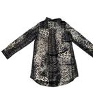 Camisa Feminina Estampada Animal Print Cobra e Onça Manga Longa