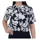 Camisa Feminina FreeSurf MC Flores Estampada Preta - 12050