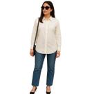 Camisa Feminina Innocence Manga Longa com Pregas