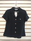 Camisa feminina manga curta com botão