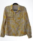 Camisa Feminina Manga Longa Estampa Folhagem