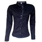 Camisa Feminina Manga Longa Preta