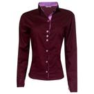 Camisa Feminina Manga Longa Vermelho Escuro