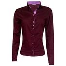 Camisa Feminina Manga Longa Vermelho Escuro Camisa Feminina Manga Longa Vermelho Escuro