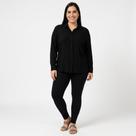 Camisa Feminina Manga Longa Viscolinho Lisa -