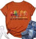 Camisa feminina Motistyl Fall Halloween Spooky Coffee Print
