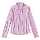 Camisa feminina Orvis Dricast, com zíper, lilás de primavera, tamanho L