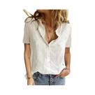 Camisa Feminina Oversized Vintage Harajuku - Algodão e Linho - Manga Curta