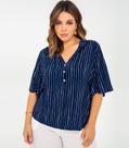 Camisa Feminina Plus Size Free Rovitex Plus Azul - Rovitex Plus Size