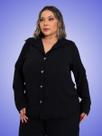 Camisa Feminina Plus Size Social Manga Longa Blusa C Botões Elegante