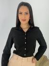 Camisa Feminina Slim Manga Longa Cor:BrancoTamanho:G