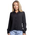 Camisa Feminina Social Gola Polo Manga Longa Com Botões