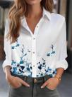 Camisa Feminina Solta Manga Comprida - Elegante Blusa Casual para Fim de Semana e Férias