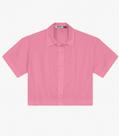 Camisa Feminina Tricoline Minty Rosa Camisa Feminina Tricoline Minty Rosa