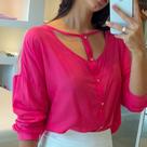 Camisa feminina vermelha tamanho P Camisa feminina vermelha tamanho P