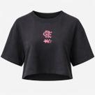 Camisa Flamengo Cropped Oversized Preto - Feminino Tamanho:GGCor:Preto
