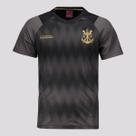 Camisa Flamengo Energia Infantil Preta e Cinza