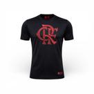 Camisa Flamengo Logo Em Relevo Estampada Rubro-negra -
