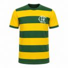 Camisa Flamengo Virar Especial Brasil Retrô Algodão - Masculino Tamanho:GGCor:Amarelo/Verde