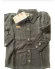 Camisa Flanela 02 Anos Manga Comprida Cinza Escuro