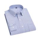 Camisa Formal Masculina De Manga Longa 100% Algodão, Estampa Xadrez, Cor Sólida, Ajuste Regular,