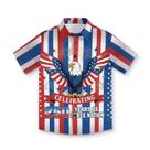 Camisa Frymappies American Flag Boys' Button-Down 2T 3T de manga curta