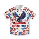 Camisa Frymappies Boys' American Flag 2-3T 250º aniversário