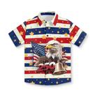 Camisa Frymappies Frymappies 4 de julho American Flag Boys 10-11