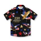Camisa Frymappies Frymappies 4 de julho American Flag Boys 6-7