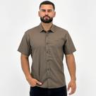 Camisa Gangster Texturizada Manga Curta Masculina