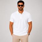 Camisa gola Polo Branca Lisa Piquet Masculina Unissex Básica Uniformes e Bordado Camisa gola Polo Branca Lisa Piquet Masculina Unissex Básica Uniformes e Bordado
