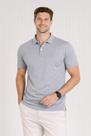Camisa Gola Polo Masculina para fardamento em Poliéster Sublimático Cinza Claro