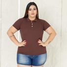 Camisa Gola Polo Plus Size Feminina Ótimo Acabamento Tecido Premium