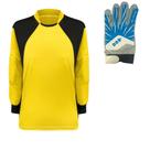 Camisa Goleiro trb Infantil + Luva DRB Azul Branco Infantil