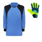Camisa Goleiro trb Infantil Luva DRB Azul Verde Infantil