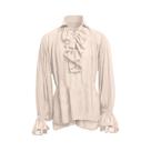 Camisa Gótica Branca Masculina De Pirata Para Halloween Com Cadarço, Estilo Medieval, Vampiro,