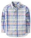 Camisa Gymboree de manga comprida com botões azul, jeans de 12 a 18 meses Camisa Gymboree de manga comprida com botões azul, jeans de 12 a 18 meses