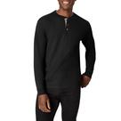 Camisa Hanes Beefy de manga comprida Henley de três botões para homens Camisa Hanes Beefy de manga comprida Henley de três botões para homens