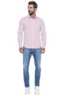 Camisa Hangar 33 Slim Fit Strech Rosa