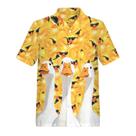 Camisa havaiana Artsadd Duck para homens Summer Beach Yellow 2XL