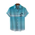 Camisa Havaiana Masculina Com Estampa Geométrica 3D Oversized, Casual De Verão, Manga Curta,