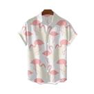Camisa Havaiana Masculina Com Estampa Geométrica 3D Oversized, Casual De Verão, Manga Curta,