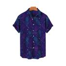 Camisa Havaiana Masculina Com Estampa Geométrica 3D Oversized, Casual De Verão, Manga Curta,