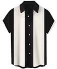 Camisa havaiana masculina WHO IN SHOP de manga curta vintage dos anos 50