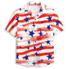 Camisa havaiana QierDesign Colors Aquarela Bandeira Americana Masculina Camisa havaiana QierDesign Colors Aquarela Bandeira Americana Masculina