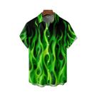 Camisa Havaiana Vintage 3D Vermelha Para Homens, Moda De Verão, Camisa Havaiana Oversized De Manga
