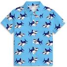 Camisa havaiana Zenzenze Funny Dive Shark Boys 3-14 anos
